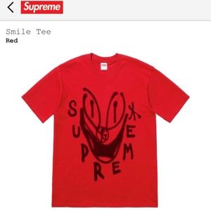 BRAND NEW Supreme Smile Tee - RED - LARGE